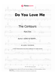 Sheet music, chords The Contours - Do You Love Me