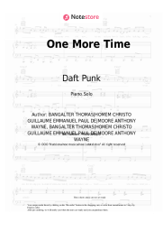 Sheet music, chords Daft Punk - One More Time