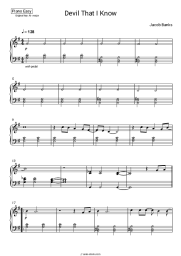 Sheet music, chords Jacob Banks - Devil That I Know