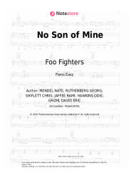 Sheet music, chords Foo Fighters - No Son of Mine