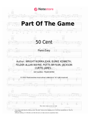 Sheet music, chords 50 Cent, Rileyy Lanez, NLE Choppa - Part Of The Game