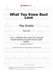 Sheet music, chords Pop Smoke - What You Know Bout Love