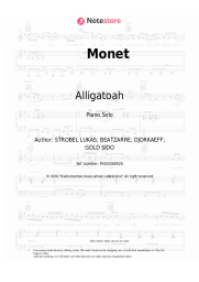 Sheet music, chords Alligatoah, Sido - Monet
