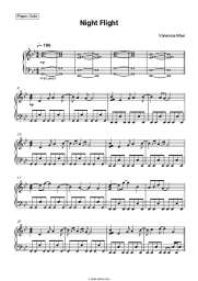 Sheet music, chords Vanessa Mae - Night Flight