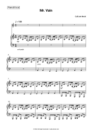 Sheet music, chords Culture Beat - Mr. Vain