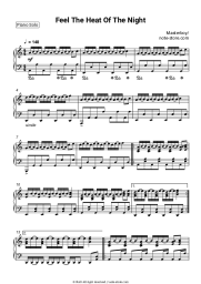 Sheet music, chords Masterboy - Feel The Heat Of The Night