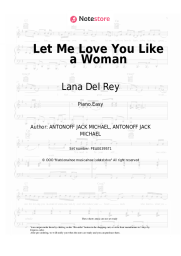 Sheet music, chords Lana Del Rey - Let Me Love You Like a Woman