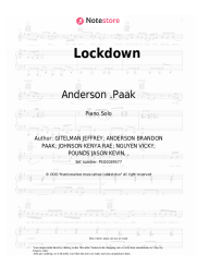 Sheet music, chords Anderson .Paak - Lockdown