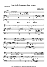 Sheet music, chords Claudia Koreck - Irgendwie, irgendwo, irgendwann