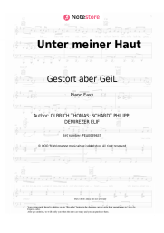 Sheet music, chords Gestort aber GeiL, Wincent Weiss, Koby Funk - Unter meiner Haut