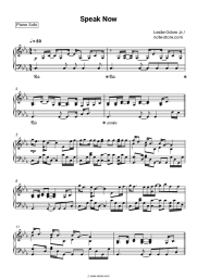 Sheet music, chords Leslie Odom Jr. - Speak Now