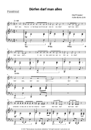 Sheet music, chords Die Prinzen - Dürfen darf man alles