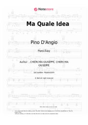 Sheet music, chords Pino D'Angio - Ma Quale Idea