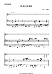Sheet music, chords Pino D'Angio - Ma Quale Idea