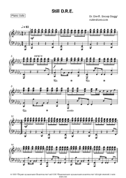 Sheet music, chords Dr. Dre, Snoop Dogg - Still D.R.E.