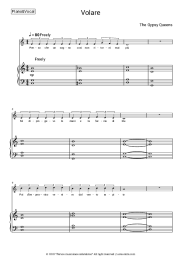 Sheet music, chords The Gypsy Queens - Volare