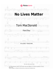 Sheet music, chords Tom MacDonald - No Lives Matter