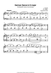 Sheet music, chords Joseph Haydn - German Dance in G major