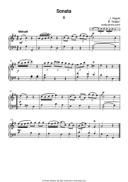 Sheet music, chords Joseph Haydn - Sonata in G major 2-3 movements