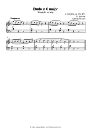 Sheet music, chords Ludvig Schytte - Etude in C major op. 160 № 1