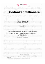Sheet music, chords Nico Suave, Johannes Oerding - Gedankenmillionäre