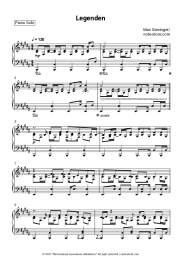 Sheet music, chords Max Giesinger -  Legenden