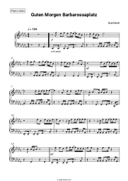 Sheet music, chords Querbeat - Guten Morgen Barbarossaplatz