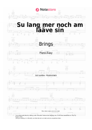 Sheet music, chords Brings - Su lang mer noch am lääve sin