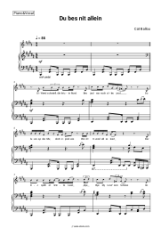 Sheet music, chords Cat Ballou - Du bes nit allein