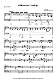 Sheet music, chords JORIS - Willkommen Goodbye