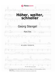 Sheet music, chords Georg Stengel - Höher, weiter, schneller
