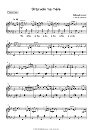 Sheet music, chords Sidney Bechet - Si tu vois ma mère