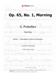Sheet music, chords S. Prokofiev - Op. 65, No. 1, Morning