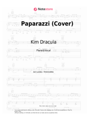 Sheet music, chords Kim Dracula - Paparazzi (Cover)