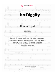 Sheet music, chords Blackstreet, Dr. Dre, Queen Pen - No Diggity