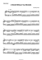 Sheet music, chords Bad Boys Blue - A World Without You Michelle