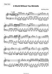 Sheet music, chords Bad Boys Blue - A World Without You Michelle