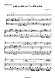 Sheet music, chords Bad Boys Blue - A World Without You Michelle