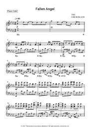 Sheet music, chords TIX - Fallen Angel