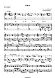 Sheet music, chords Die Draufgänger - Marie