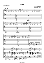 Sheet music, chords Die Draufgänger - Marie
