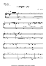 Sheet music, chords Billy Lockett - Fading Into Grey