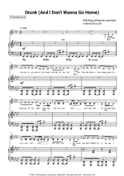 Sheet music, chords Elle King, Miranda Lambert - Drunk (And I Don't Wanna Go Home)