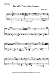 Sheet music, chords Leslie Odom Jr. - Beautiful Things Can Happen