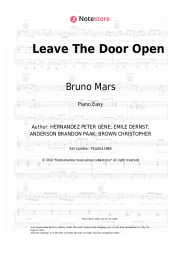 Sheet music, chords Bruno Mars, Anderson .Paak, Silk Sonic - Leave The Door Open