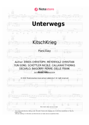 Sheet music, chords KitschKrieg, Jamule - Unterwegs
