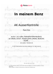 Sheet music, chords AK AusserKontrolle, Bonez MC - In meinem Benz