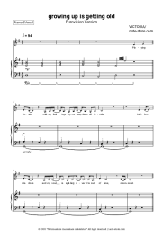 Sheet music, chords VICTORIA - growing up is getting old