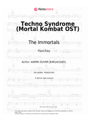 Sheet music, chords The Immortals - Techno Syndrome (Mortal Kombat OST)