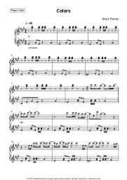 Sheet music, chords Black Pumas - Colors